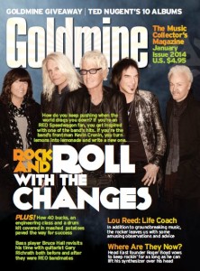 REO SPEEDWAGON is on the Jan. cover of Goldmine