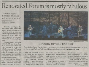 LA TIMES: Renovated Forum is Mostly Fabulous