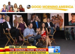 THE WONDER YEARS cast promoting “The Complete Series” DVD packages on Good Morning America.