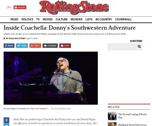 Rolling Stone — Inside Coachella: Donny’s Southwestern Adventure