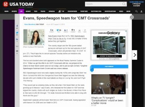 USA TODAY: Evans, Speedwagon team for ‘CMT Crossroads’