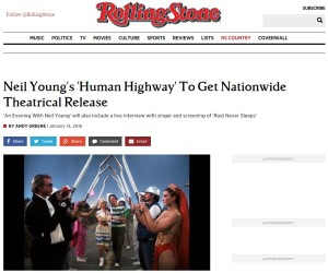 Neil Young’s ‘Human Highway’ To Get Nationwide Theatrical Release