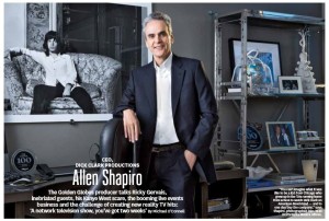 DICK CLARK PRODUCTIONS’ CEO ALLEN SHAPIRO featured in THE HOLLYWOOD REPORTER