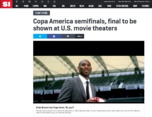 Copa America semifinals, final to be shown at U.S. movie theaters