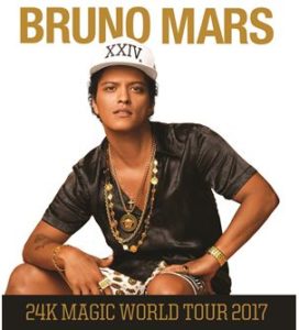 Bruno Mars to Bring 24K Magic Tour to the Forum- 4 Nights Nov. 2017