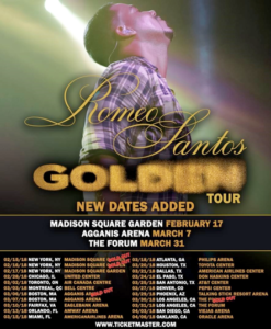 Romeo Santos Continues to Sell Tickets for Tour in the United States, Announces New Date at the Forum on March 31 – Release in both English and Spanish.