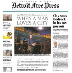 DETROIT FREE PRESS- When A Man Loves A City