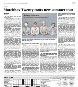 USA Today: Matchbox Twenty announces summer tour