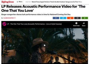 ROLLING STONE: LP Releases Acoustic Performance Video for ‘The One That You Love’