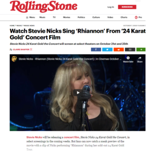 Watch Stevie Nicks Sing ‘Rhiannon’ From ’24 Karat Gold’ Concert Film